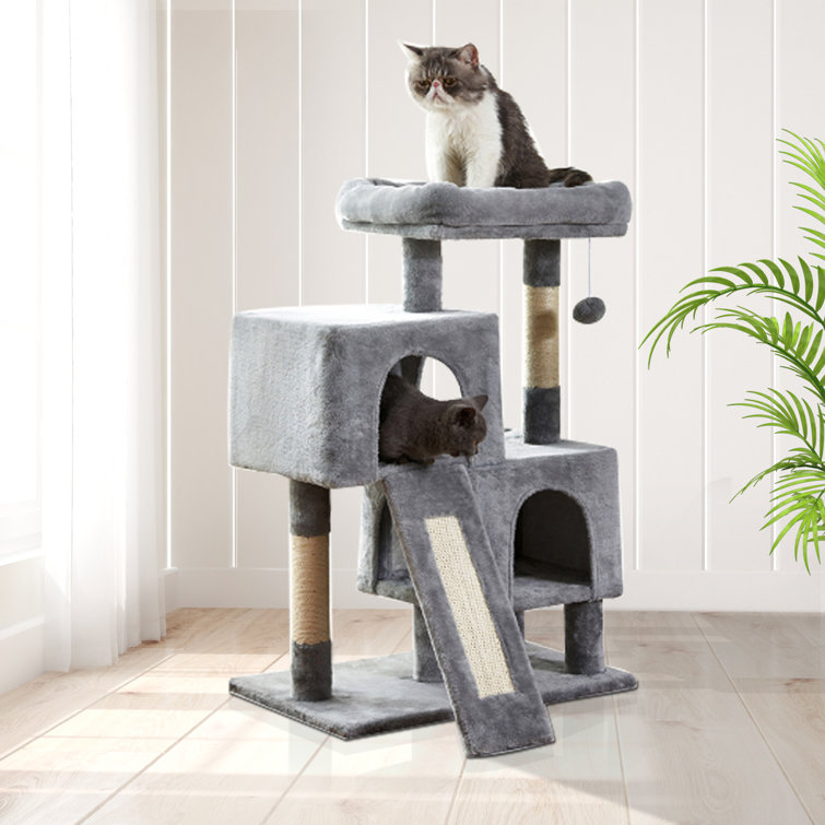 Tucker Murphy™ Pet FourTiered Structure Functional Cat Tree Condo Comfortable Felines Friendly
